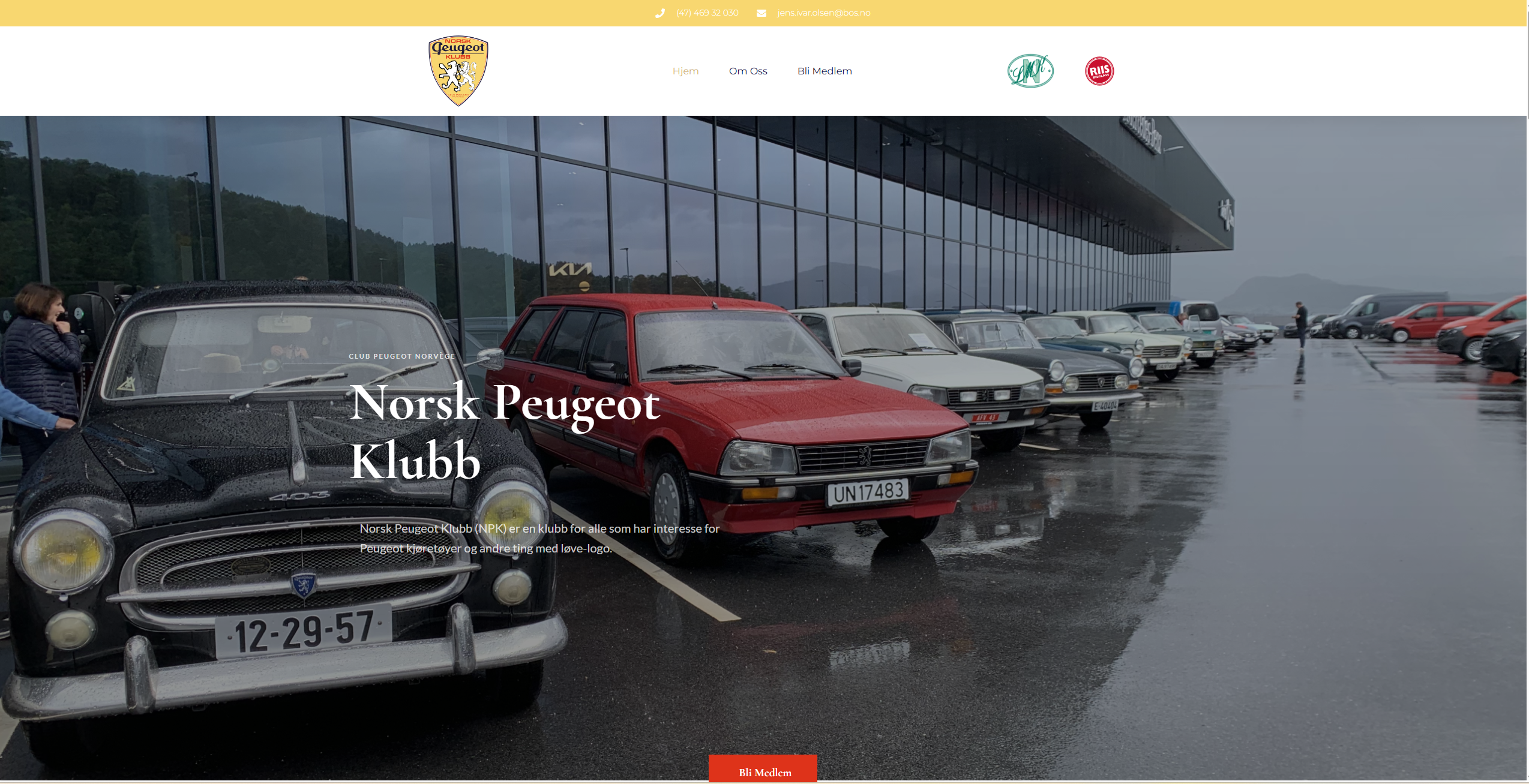Norsk Peugeot Klubb etter ny nettside