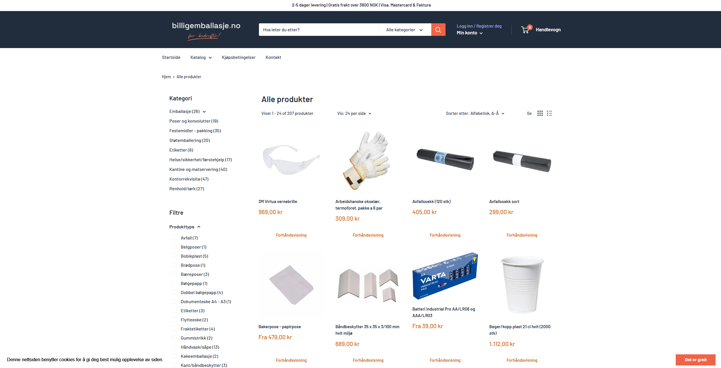 Alle produkter med filtrering