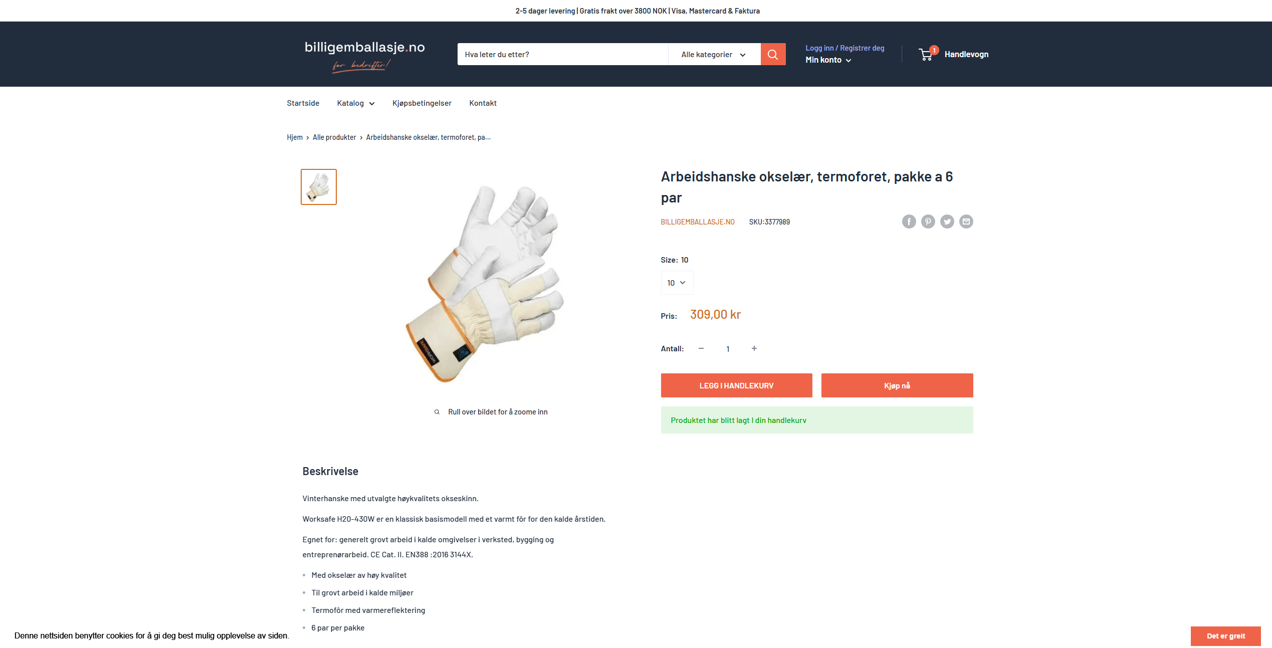Enkelt produkt