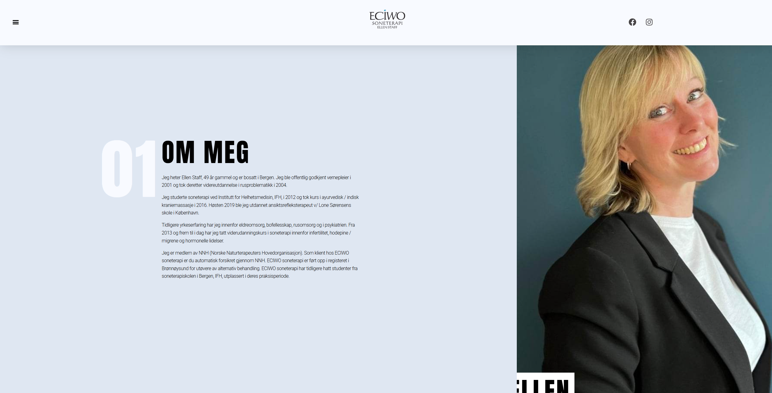 Om meg-siden