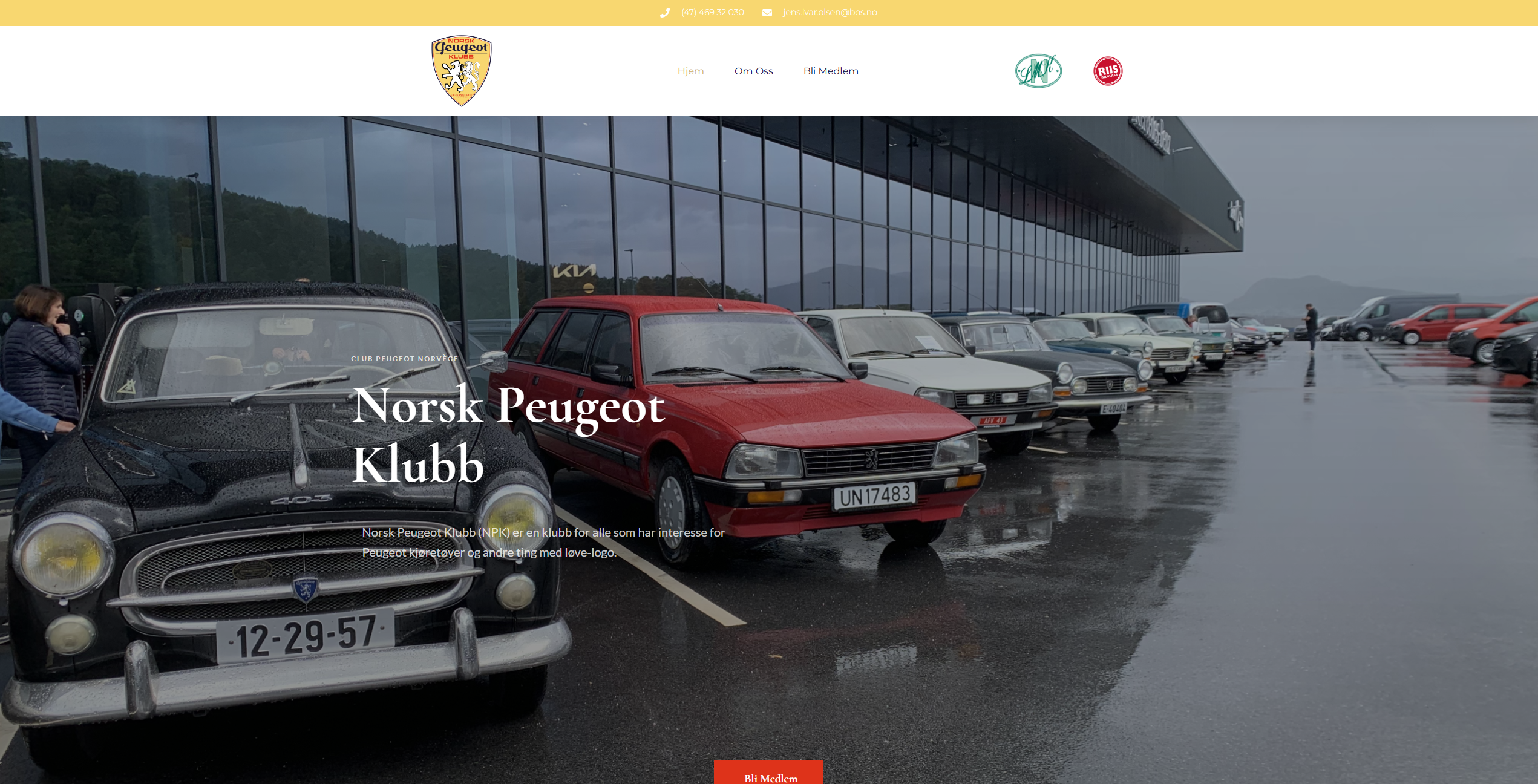 Norsk Peugeot Klubb — nettside med klassiske Peugeot-biler